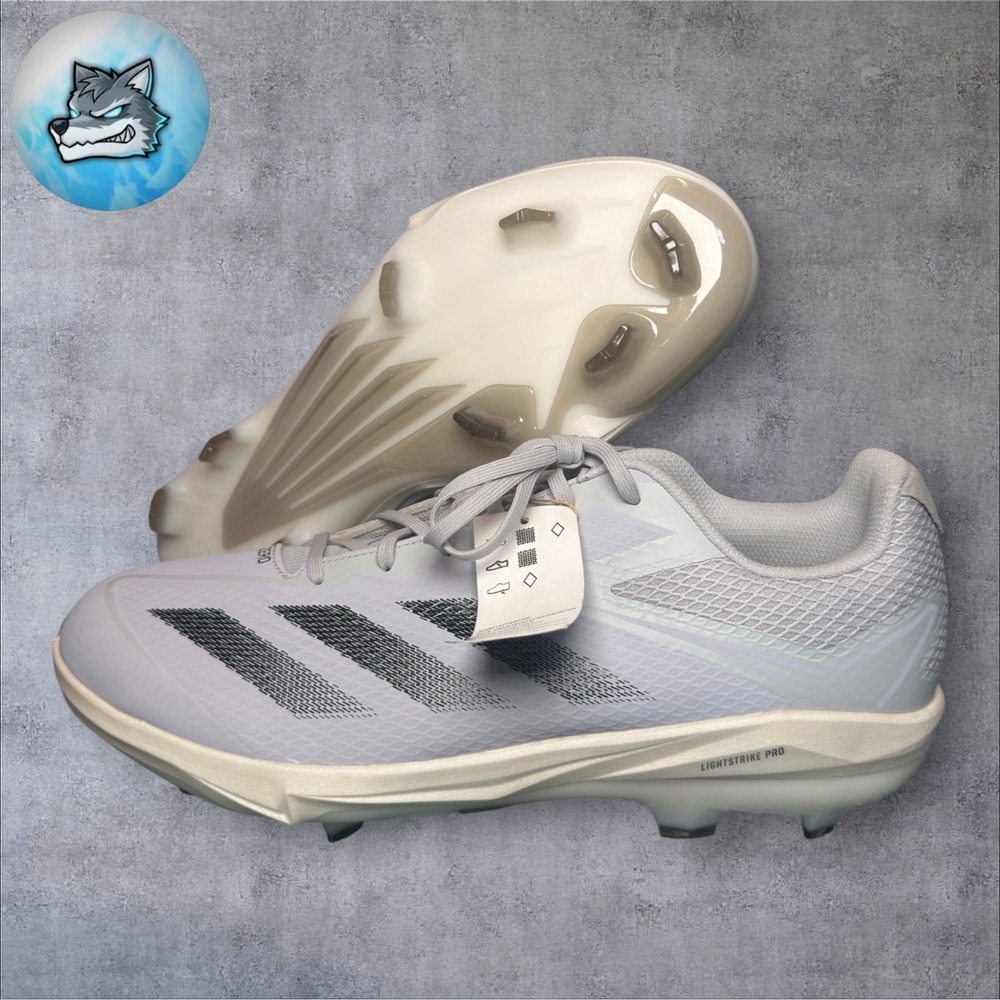 adidas Adizero Electric TPU Baseball Cleats Light Grey Black Men's 15 IF3267